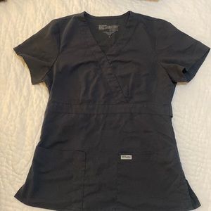 Greys Anatomy Scrub Top Charcoal